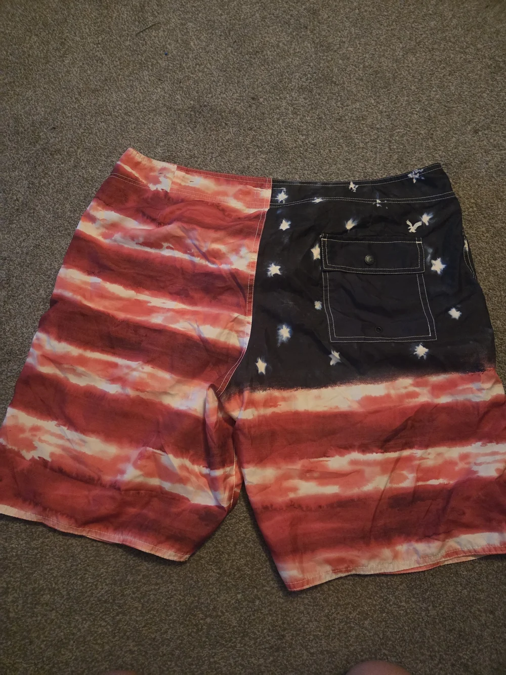 Men's American Flag Swim Trunks - Red, White & Blue